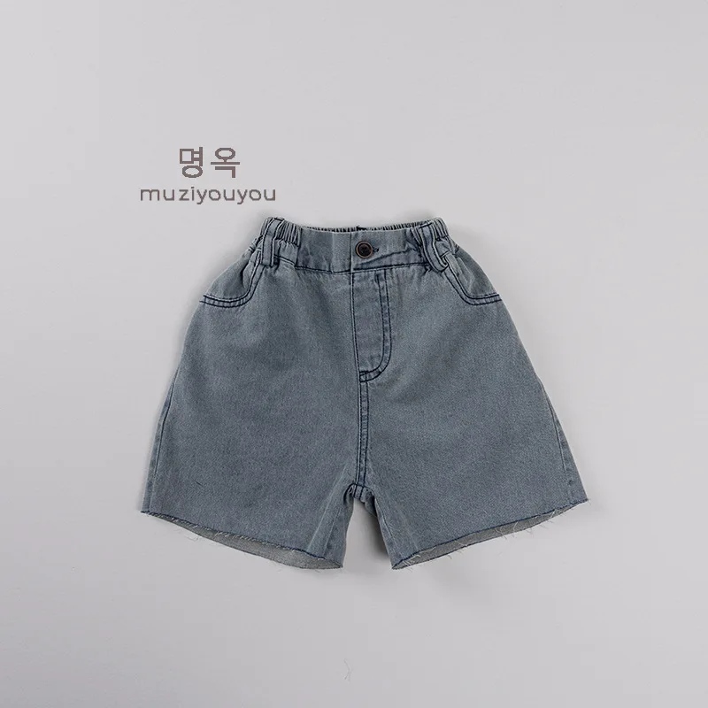 Children's Clothing, Children's Summer Denim Shorts, 2025 New Style, Thin Pants for Boys and Girls, Children's Casual Pants