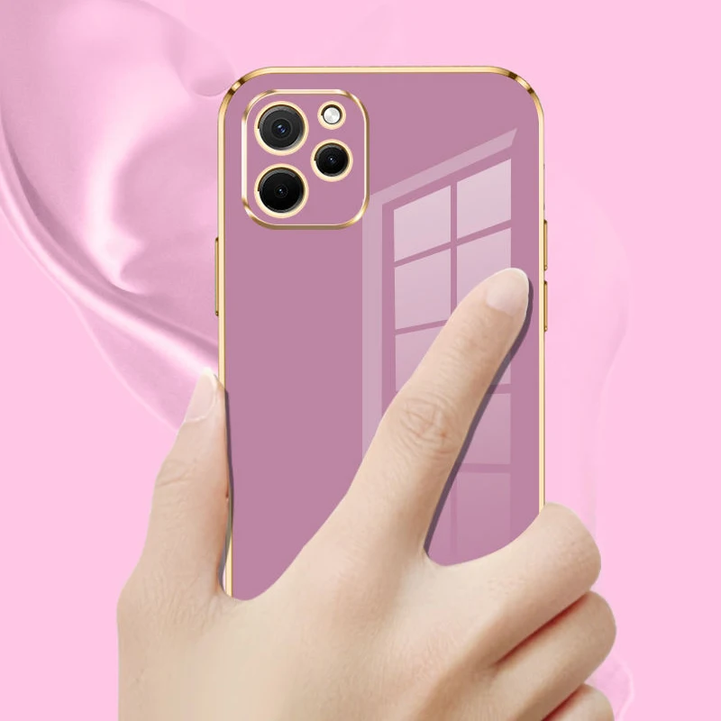 Luxury Square Plating Shockproof Back Cover