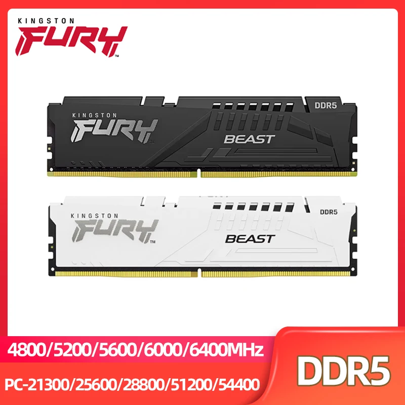 Kingston Fury Beast DDR5 Ram 8GB 16GB 32GB 4800 5200 5600 6000