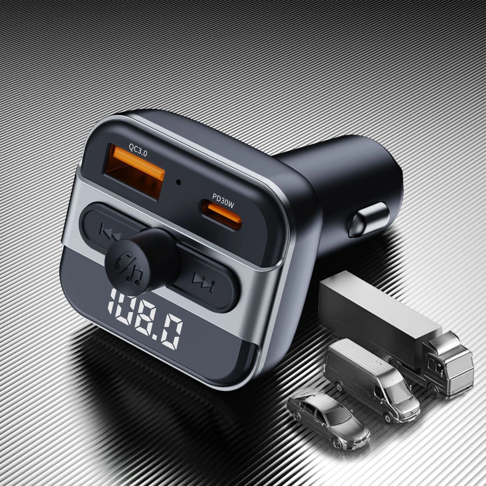 Car Multifunctional USB Fast Charger with Adjustable Ambient Light