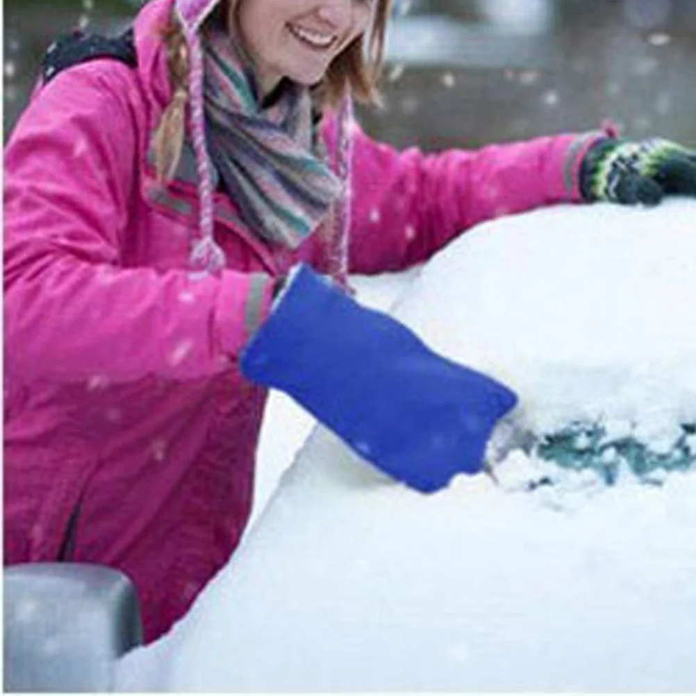 Snow Car Snow Scraper Ice Cleaner Cleaner For Windshield With Glove(Blue) Scraper for Car