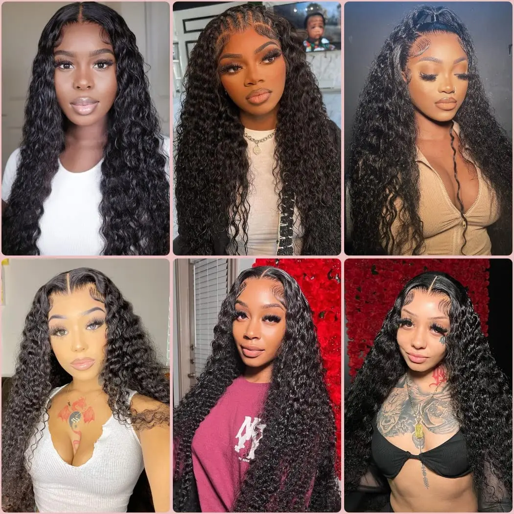 Deep Wave Bundles Human Hair Bundles Brazillian Hair Extensions 30 Inch Curly Wave Soft For Women