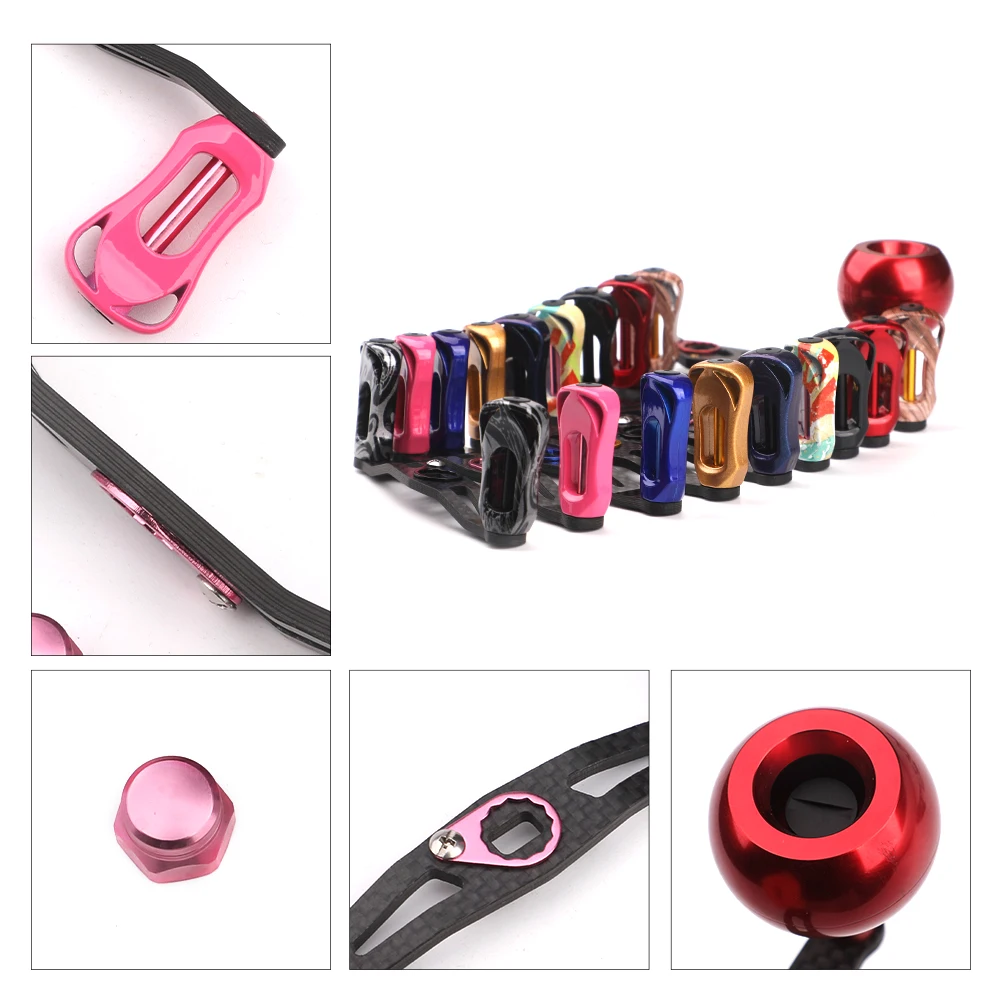 Fishing Reel Handle ROLLFISH Fishing Reel Handle Rocker Arm Carbon Fiber Light Weight 19-29g Ergonomic Design Multicolor Fishing Tools Accessories