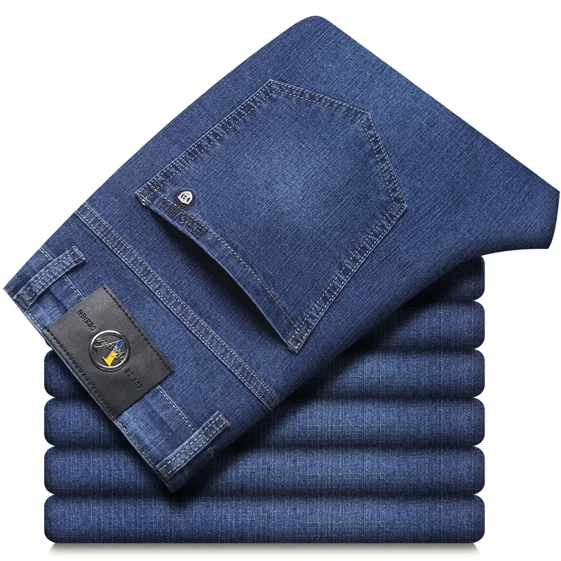 Spring Autumn Men's Zipper High Waist Solid Button Pocket Denim Workwear Trousers Fashion Vacation Office Lady Casual Pants