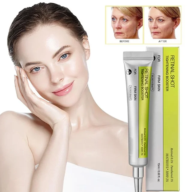 Retinol Shot Eye Cream Anti-aging Eye Serum for Dark Circles Wrinkles Hydrating Essence Firming Treatment Gentle Vitamin C Serum