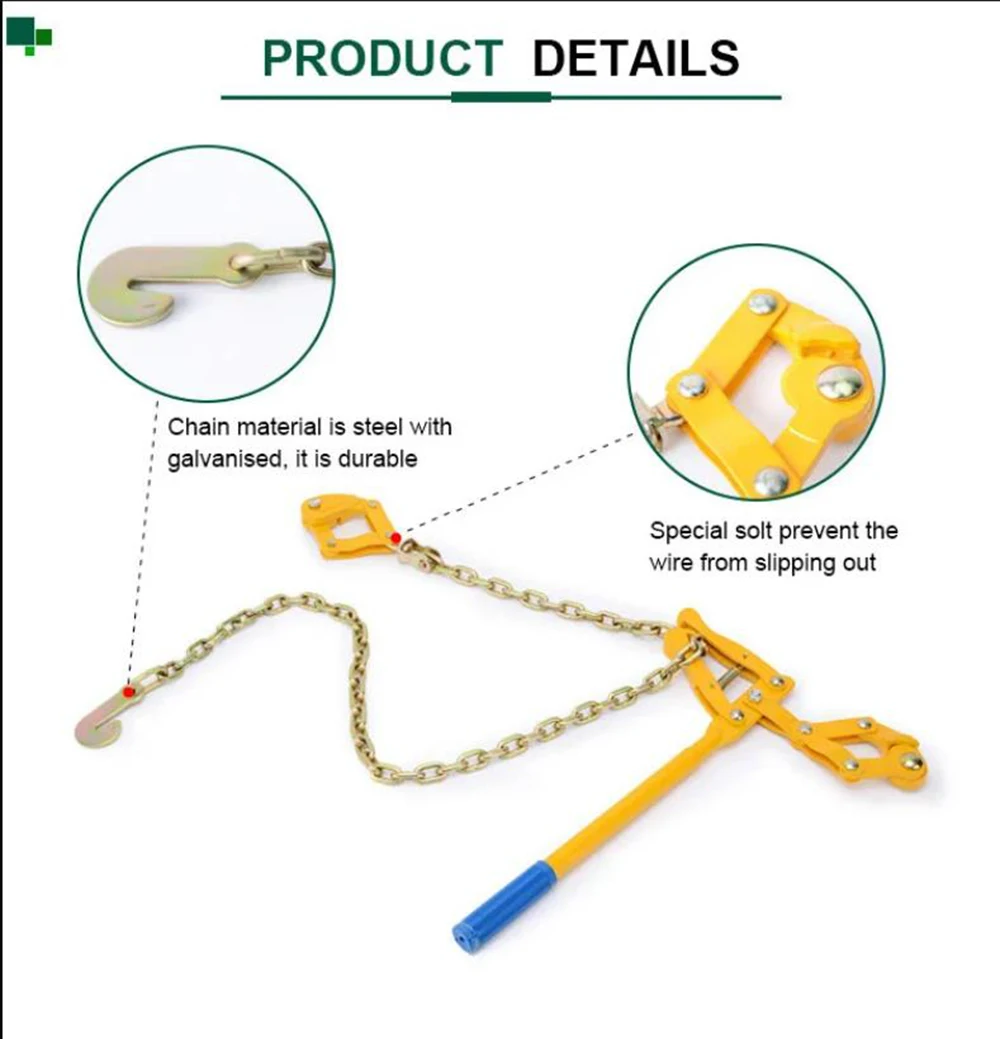 Chain Strainer Fence Repair Tool Guardrail Outdoor Galvanised Animal Electric Fence Wire Tensioning  For Farm Crimping Tools 3