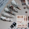 Plaid Pattern Check Muti Color Nail Stickers Preppy Style Nail Art Accessories Tender Manicure Fashionable Sticker for Nails 1