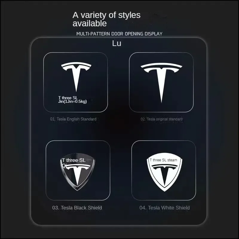 for Tesla Model 3/Y welcome lights Model X S door lights LED modification accessories Atmosphere Door spotlights replace car door lights