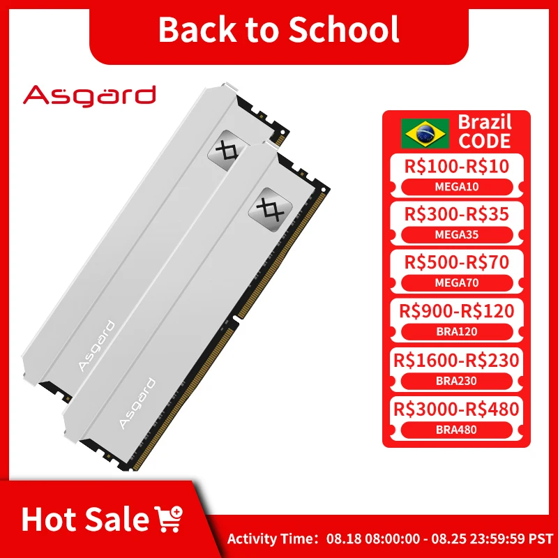 Asgard RAM Feryr T3 Series DDR4 8GB 16GB 3200MHz CL18 Desktop RAM For PC