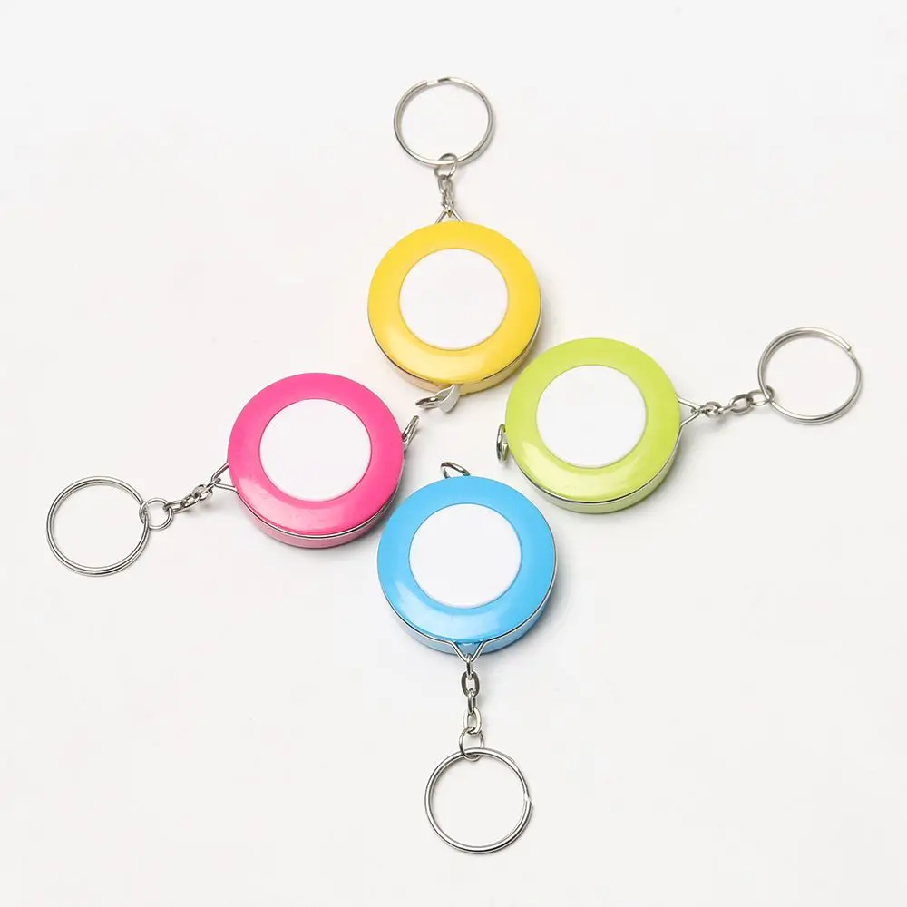 150cm/60Inch Candy Color Soft tape measure measuring tape measuring ruler 4.5*0.75cm Mini Retractable Double Scale Keychain Tape Measure Keychain Measuring Gadget