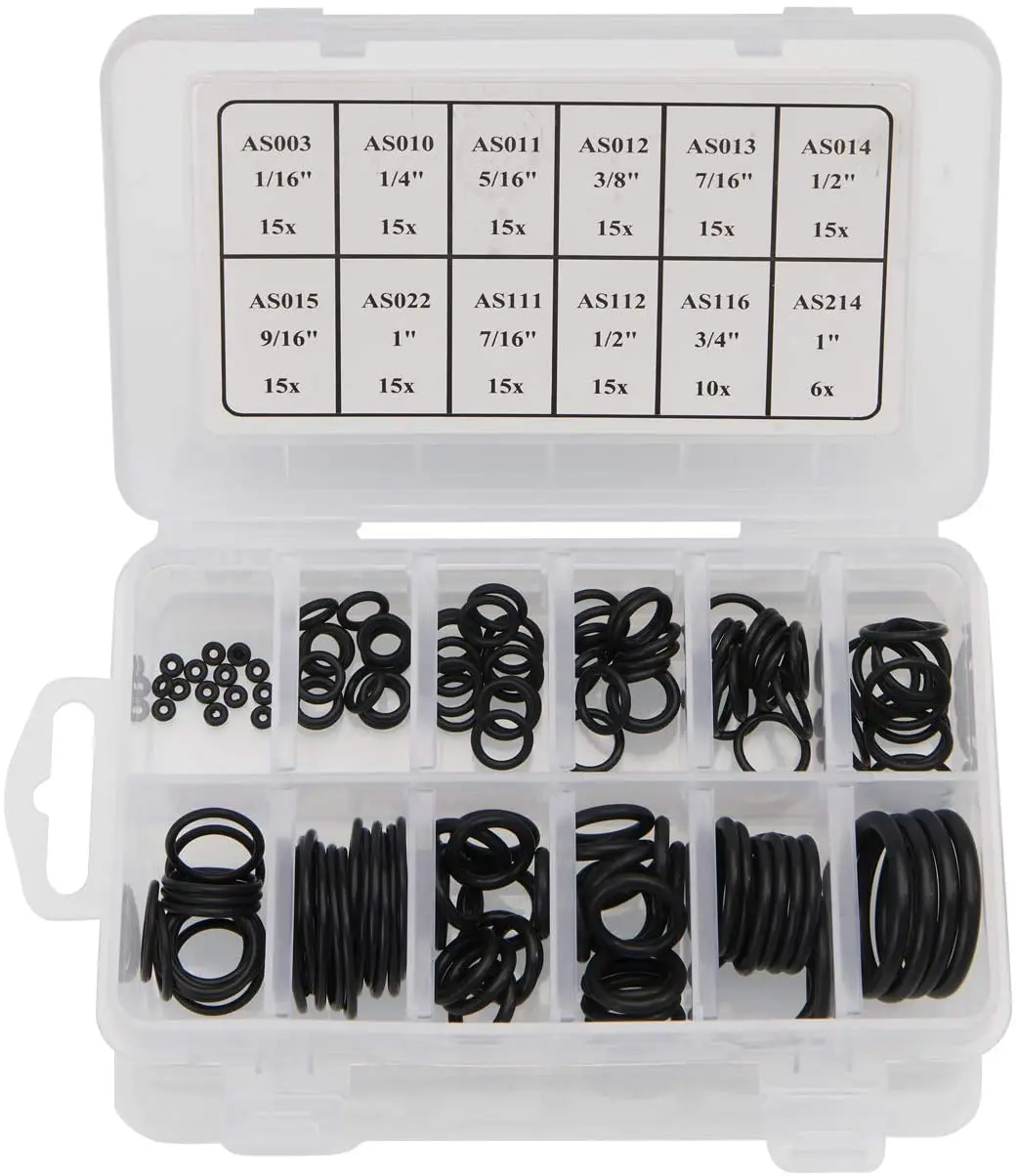 166 Pieces Scuba O-Ring Kit Scuba Diving Rubber Orings FKM 90Dive Hoses Ring Diving Dive Gear Equipment Tanks o ring o ring seal set rubber seal ring