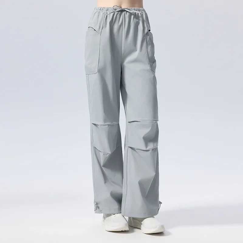 Casual Sports Long Trousers for Women New Running High Waist Mountain Climbing Wide Leg Workwear Loose Fitness Yoga