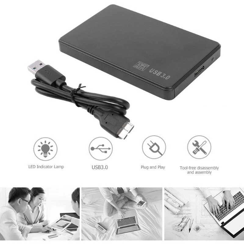 Ssd Hdd para Windows e Mac os 2.5 Usb 3.0 2.0 para Adaptador Sata 6gbps Box Gabinete de Disco Rígido para 2tb Hdd Disk Case - Imagem 3