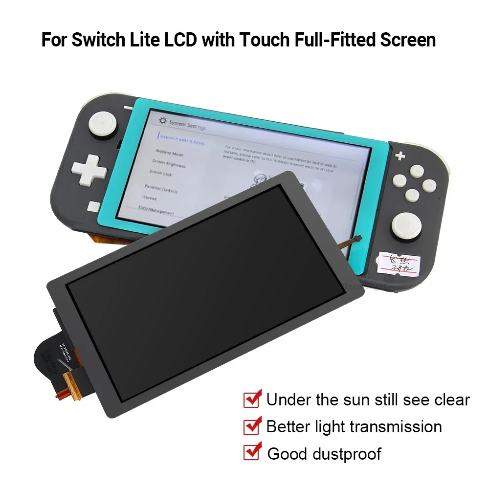 Premium 2-in-1 LCD Display with Touch Screen for Switch Lite - Full Assembly Replacement