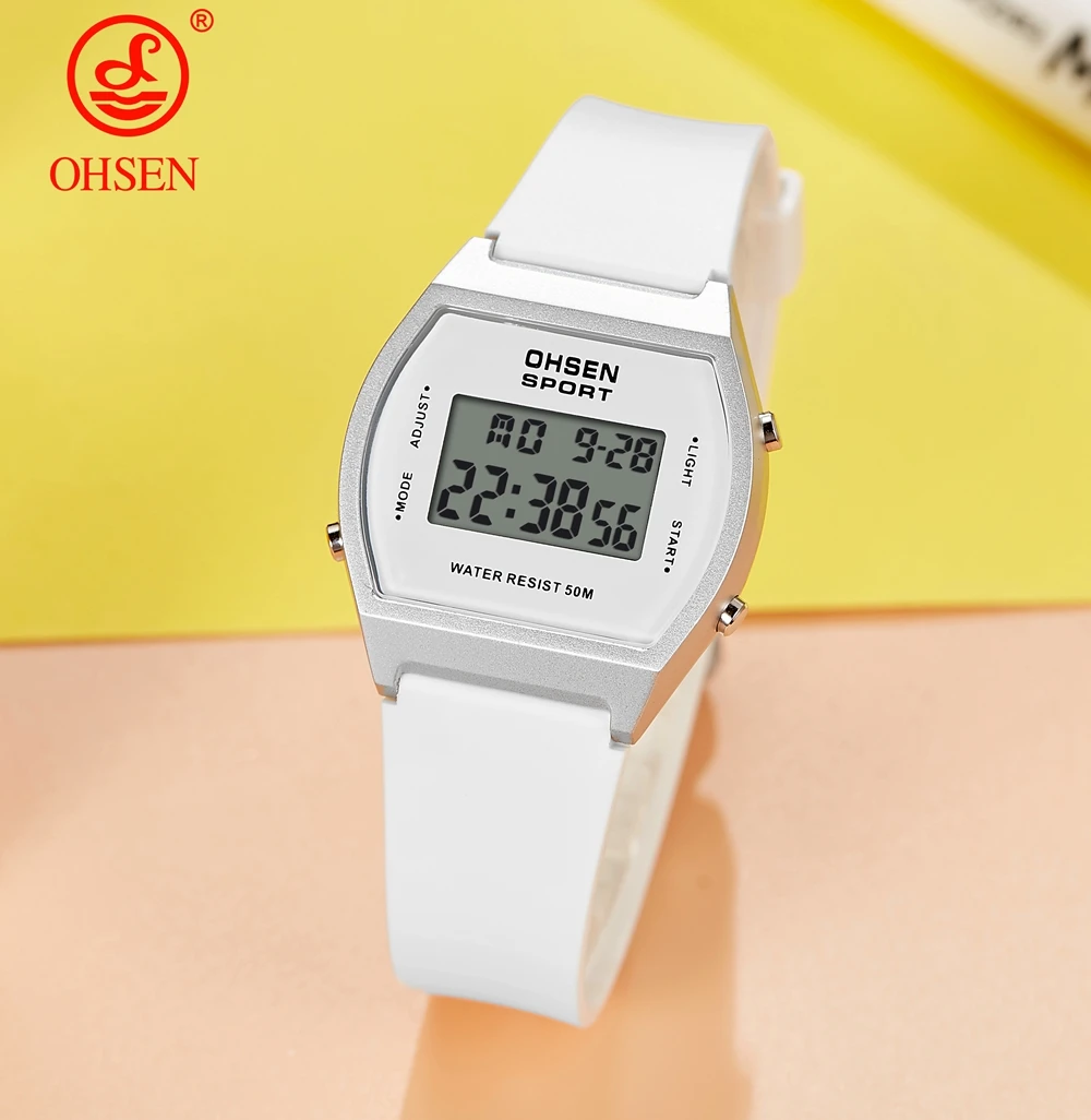 Digital Sport Watch for Women Waterproof Fashion White Ladies Wristwatch Electronic Chilren Watches LED Alarm Clock Gifts