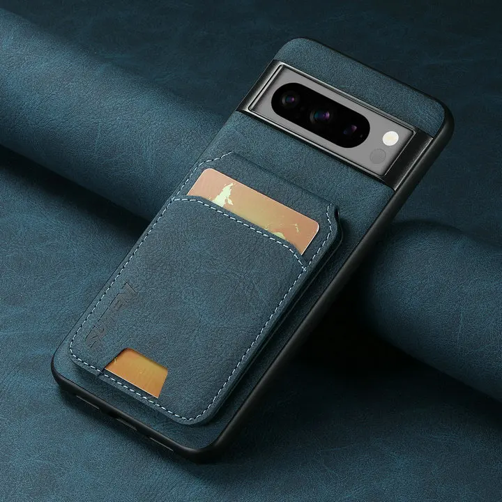 Shockproof Leather Card Holder Wallet Case - Pixel Pro XL 5G