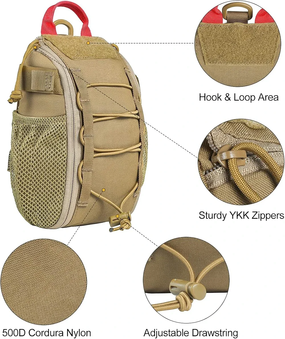 ONETIGRIS IFAK Pouch - Large IFAK Molle Pouch Empty First Aid Bags Only Medical Trauma Kit Bag EMT Pouch MED Waist Bag 3
