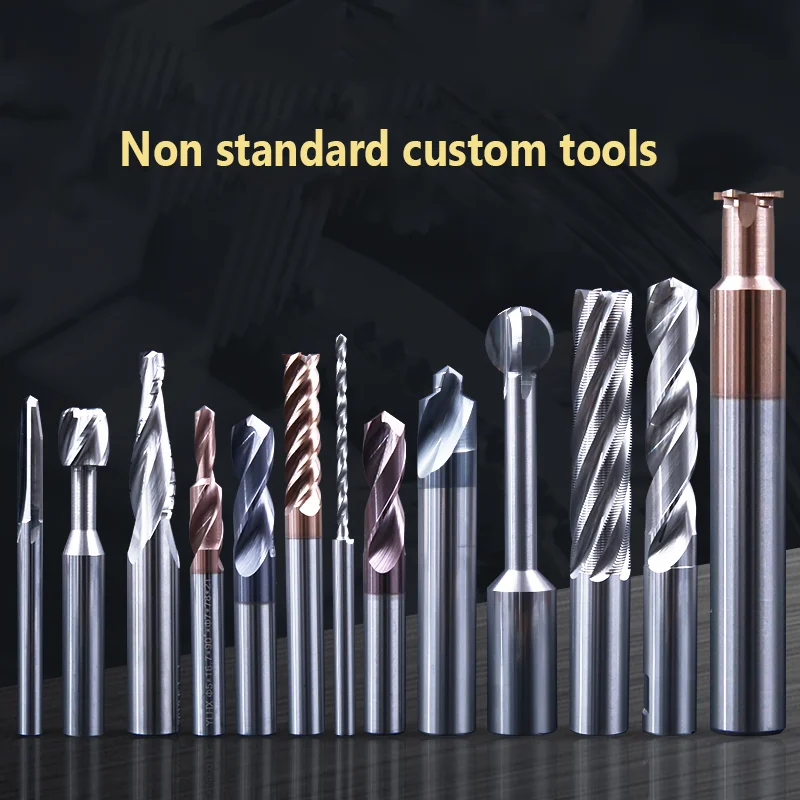 HRC55Eckenradius-Schaftfräser R Bullnose CNC-Wolframkarbid-Stahlschneider Oberflächenbearbeitung Metallfräser Werkzeug 4 Flöten R0,5 R1 R2 – Detail 14