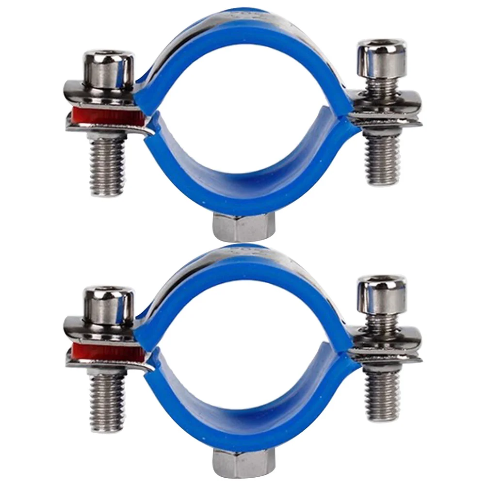2 Pcs Hose Office Chair Protector Crimping Tool Stop Sinking Stainless Steel Clamps