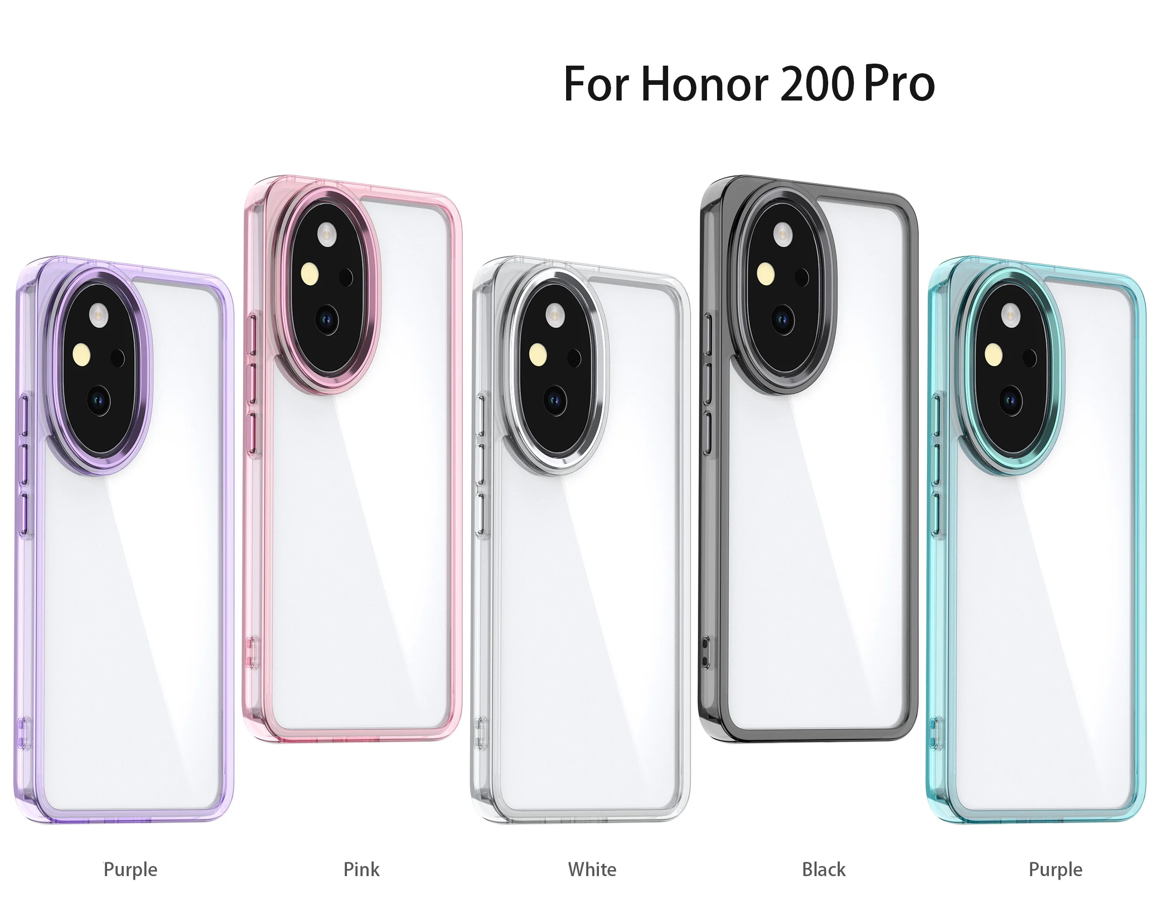 Plating Transparent Shockproof HD Clear Hard Phone Case