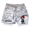 Summer Breathable Two-In-One Men'S Compression Fitness Double-Layer Shorts Animation Quick-Drying Running Training Sports Shorts 3