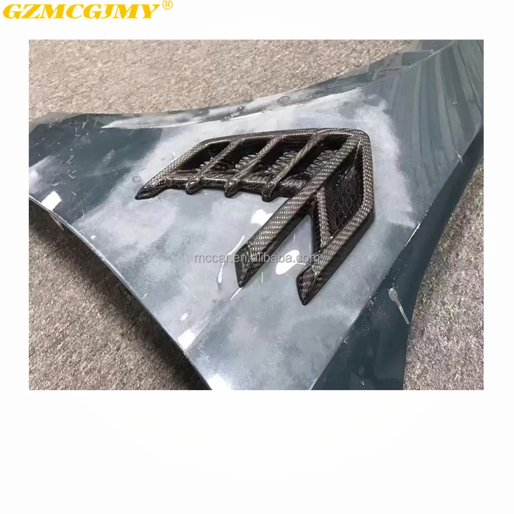 Fibra Di Carbonio Per Audi Rs6 Car Fender Vane Side Air Vent C8 Rs6 Rs7 Abt Leaf Plate Air Vent Black Car Trim Outdoor Body Kit