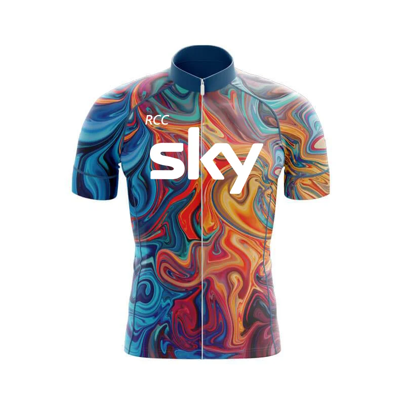 thumbnail image 1 of RCCSKY-Camiseta de ciclismo para hombre, ropa de ciclismo de manga corta, maillot de verano para bicicleta, novedad de 2024, 1 of 5