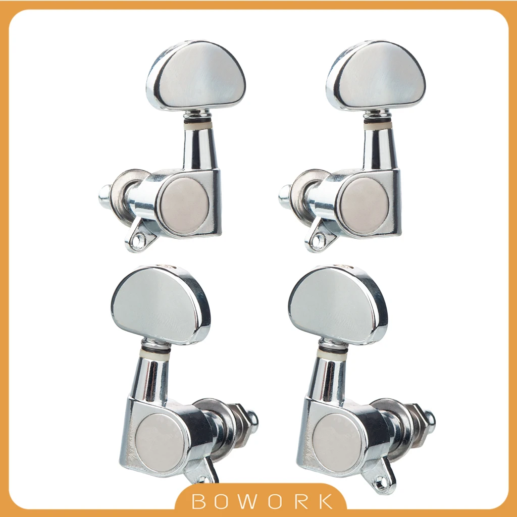 2L 2R Hawaii Guitar Ukulele Pegs Knobs 4-String Guitar Tuning Machine Heads Tuners Keys For  Soprano Concert Tenor DIY Ukuleles 6 pcs white pearl guitar tuning pegs keys button tuners machine heads premium tuning key button cap knobs handle cap