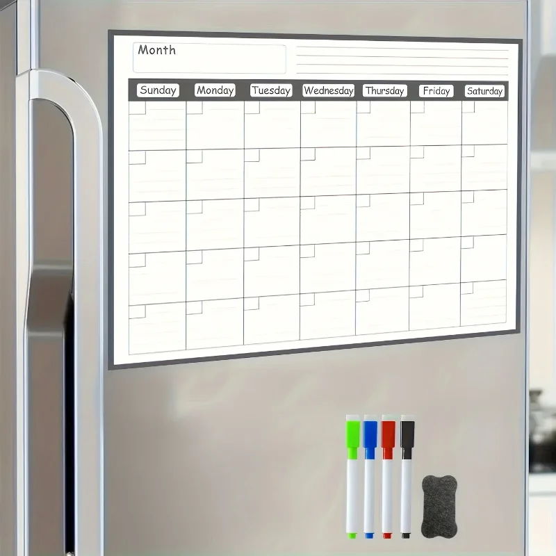 Il calendario magnetico per frigorifero è cancellabile e riutilizzabile, facilita organizzare i frigoriferi da cucina e i piani dei pasti - immagine 6