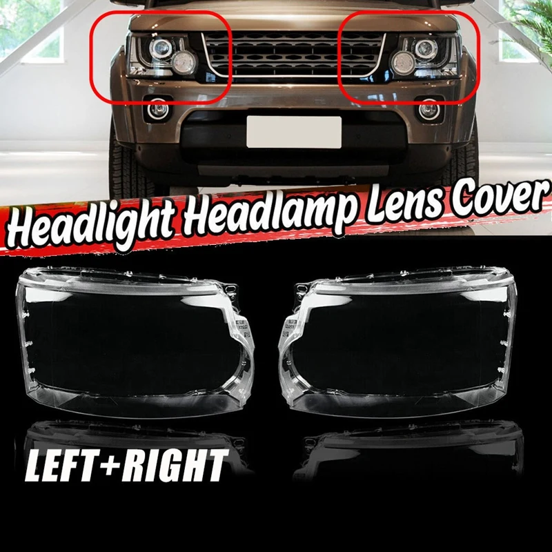 

Car Headlight Lens Cover Headlight Lampshade Front Light Shell For Land Rover Discovery 4 LR4 2014-2016