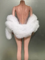 Luxury Diamonds Sexy See Through Sleeveless Sheath Bodysuit Evening Party Performance Costume Nightclub Singer Dancer Stage Wear - Image 6