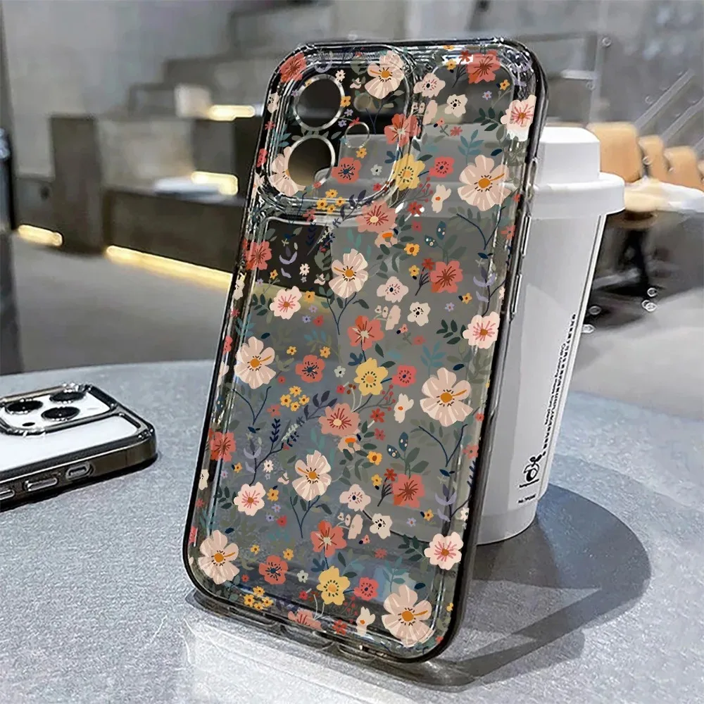 Botanical Abstract Clear Soft Phone Case