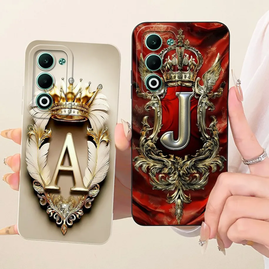 Soft Liquid Silicone Retro Letters Phone Case - Back Cover