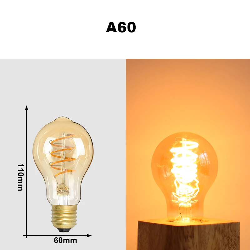 ตัวเลือกสินค้า หลอดไฟสไตล์ย้อนยุค Vintage Edison LED ตกแต่งบ้าน