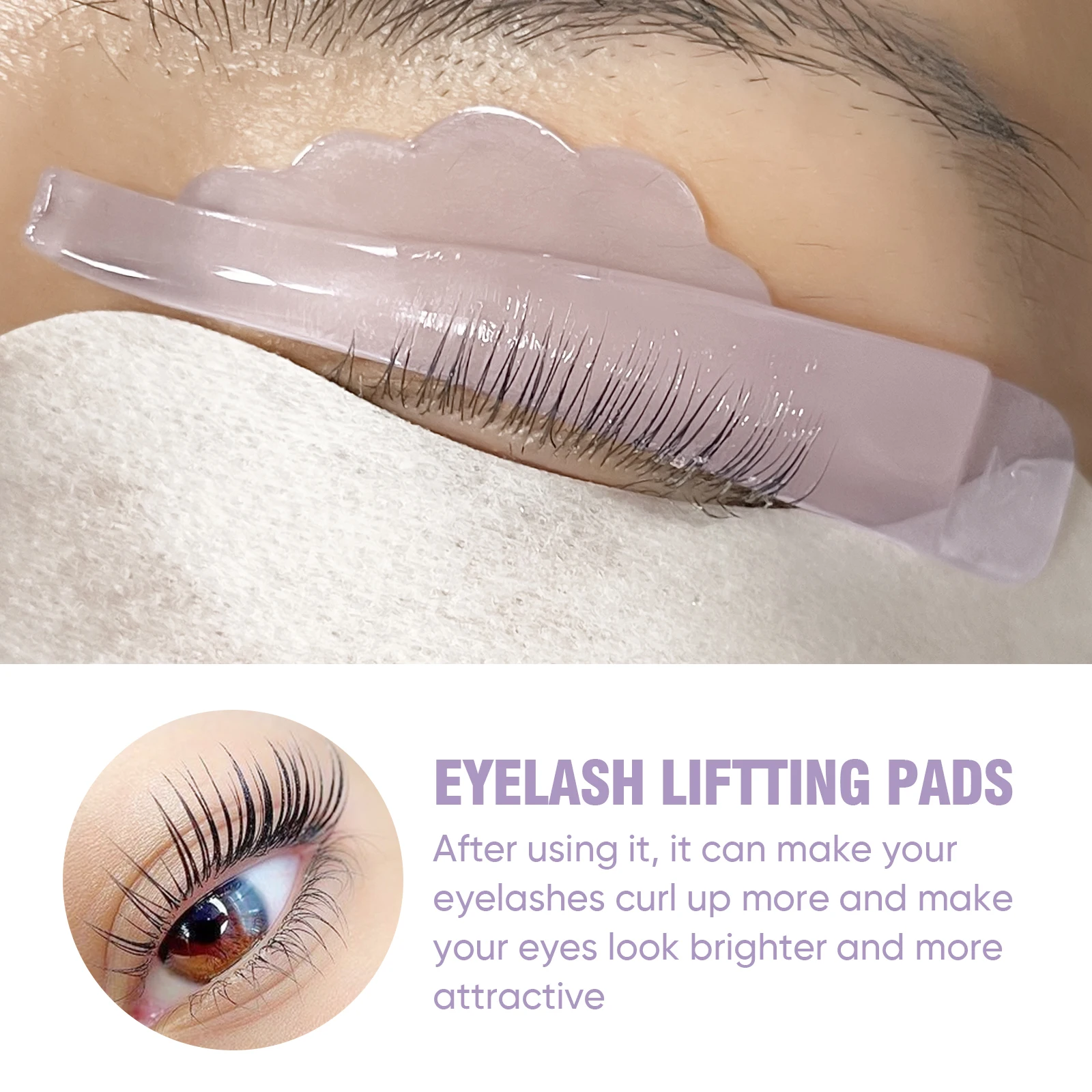 Description Picture 4 of itemPERMANIA 4 Pairs U Curl Silicone Eyelash Perm Pads Sticky Lashes Rods Shield Lifting 3D Eyelash Curler Accessories Makeup Tools