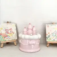 Modern Pink Castle Cake Ceramic Storage Jar Cute Home Jewelry Box Cake Shape Candy Biscuit Jar Desktop Ornament Home Decoration 1