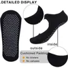 Backless Non-slip Fitness Yoga Socks Cotton Women Sport Pilates Socks Ballet Dance Slippers Barefoot Sock Workout for Gym 3