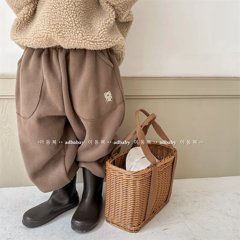 

Kids Winter Trousers Warm Children's Clothing 2023 Fashion Child Girl Baby Clothes 1 To 7 Years Boys Hip Hop Cotton Harem Pants