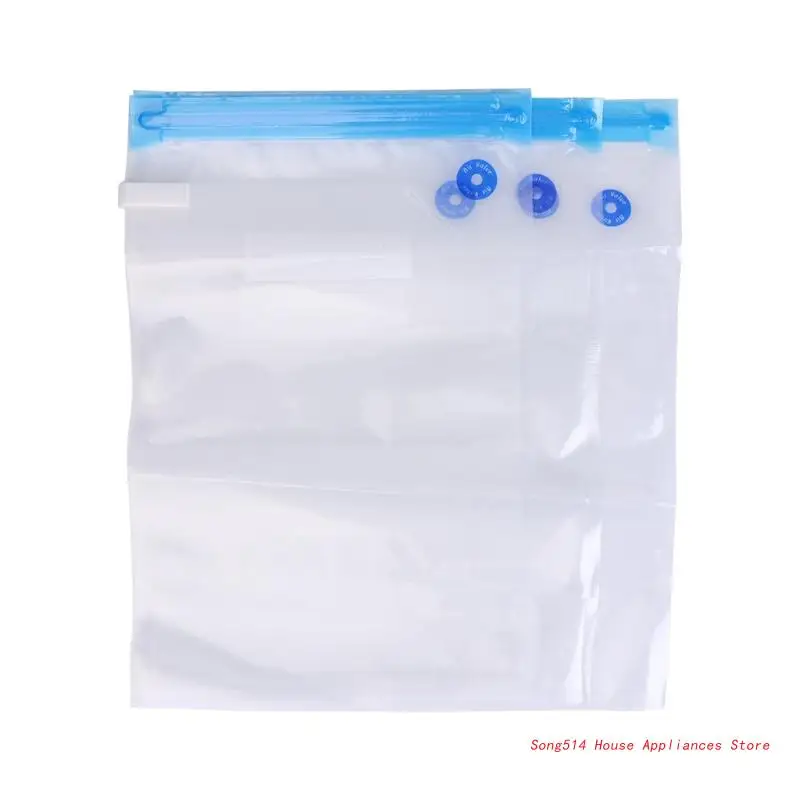 

5pcs Durable Saver for Fresh Keeping Vacuum Bags Zipper Bag Home Kitchen Tr 95AC