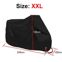 Premium Waterproof Motorcycle Cover - All - Weather UV Protection (XXL)
