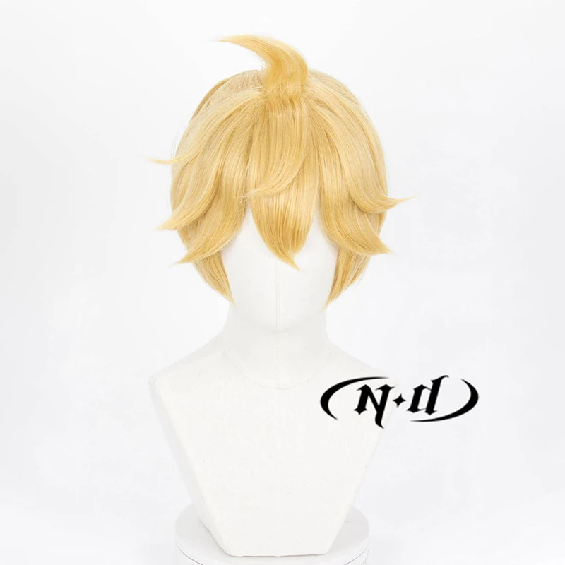 Stylish Blonde Cosplay Wig - Short Synthetic Heat-Resistant Hair for Comic Con Accessories