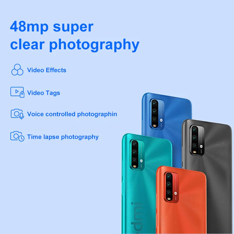 Original Xiaomi Redmi Note 9/9T 6000mAh Battery Global Rom 4G Smartphone Snapdragon 662 Octa Core 48MP Camera Unlocked Cellphone