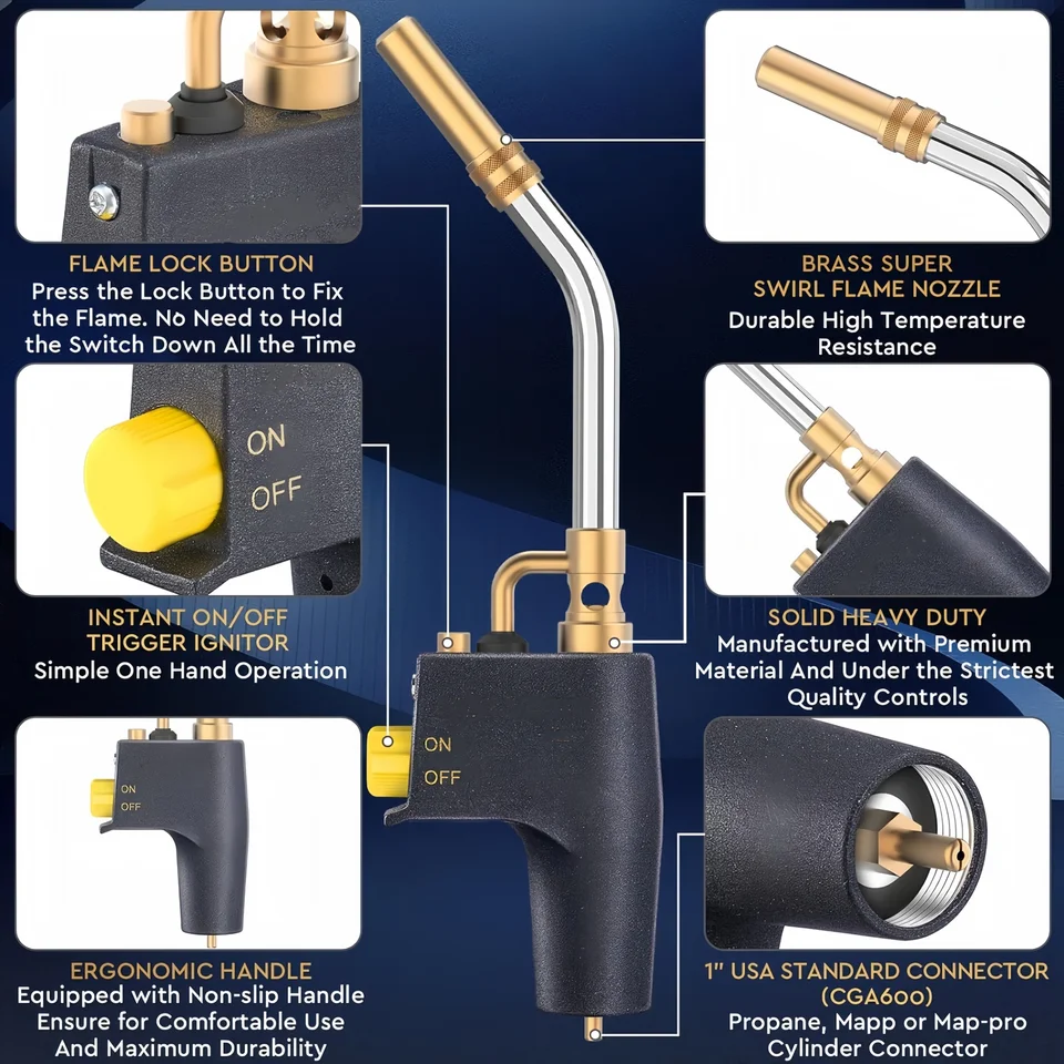 Pistro Heating Propane MAPP Torch Multi-Purpose High - View #9