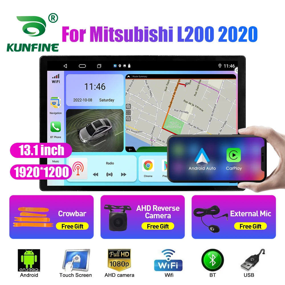 

Автомобильный радиоприемник 13,1 дюйма для Mitsubishi L200 2020, автомобильный DVD GPS-навигатор, стерео Carplay, 2 Din, Центральный Мультимедиа, Android авто