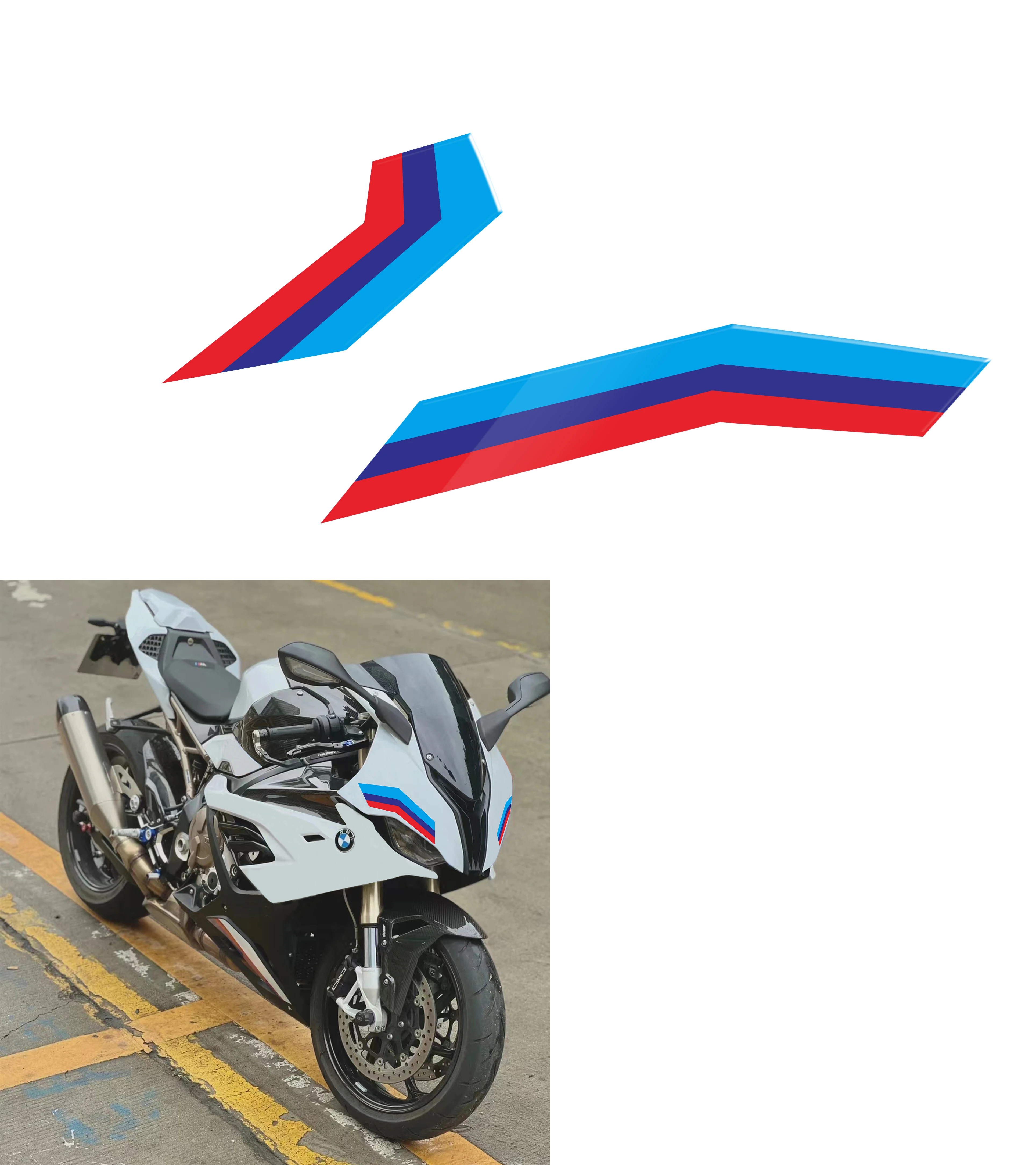 For BMW S1000RR S1000 RR 2019 2020 2021 2022 2023 Motorcycle Front Fairing Paint Protector Kit 3D Gel Protection Decal Sticker