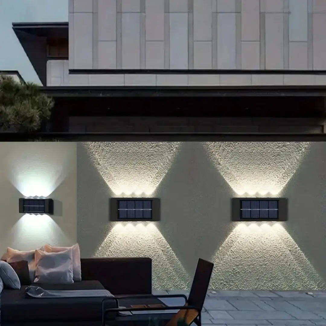 1pc-Solar-Up-And-Down-Wall-Lights-Outdoor-Waterproof-LED-Step-Light ...