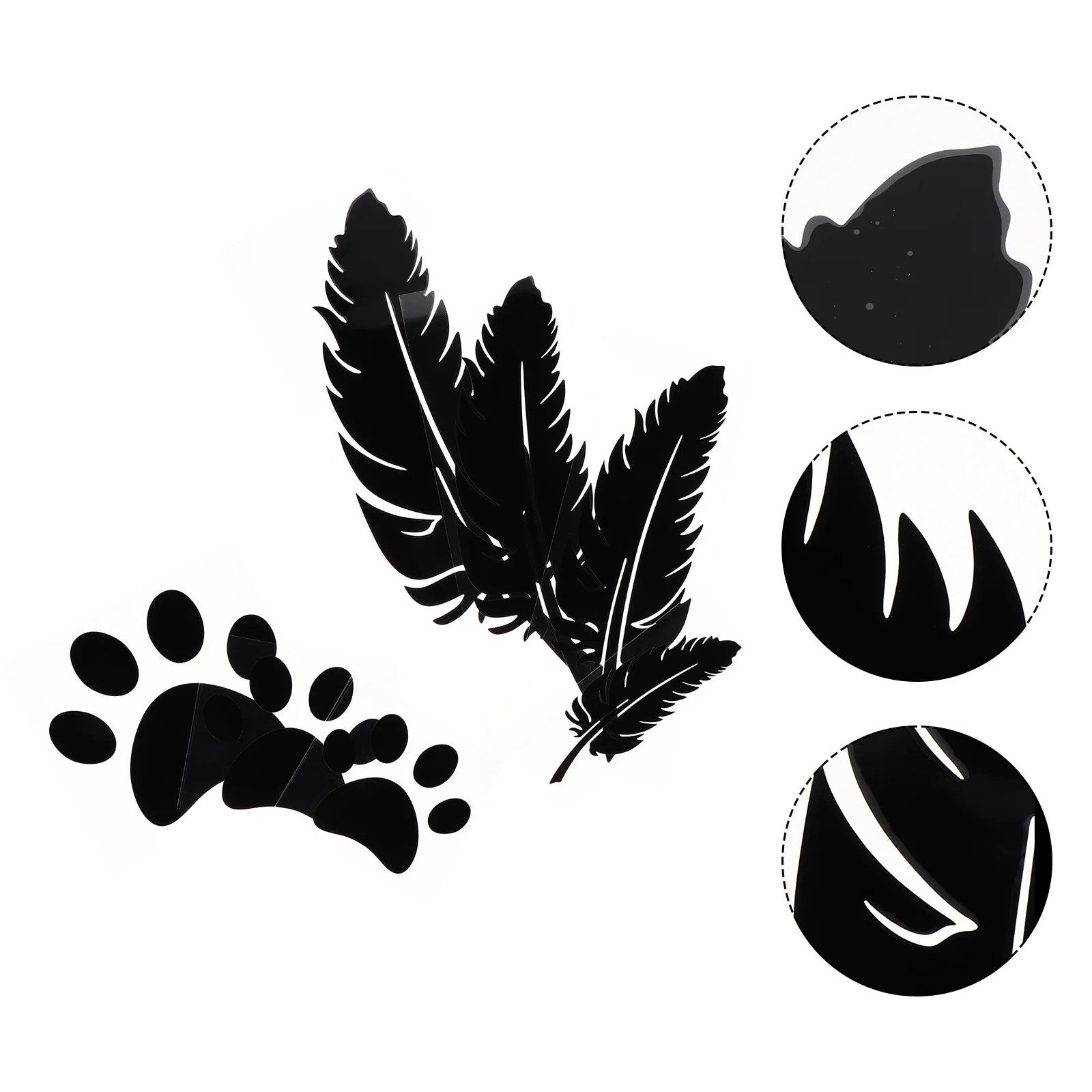 

2 Sets Car Stickers Personalized Bumper Modified Trim Footprint Decals Creative