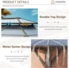 10'x12' Hardtop Gazebo with Netting and Curtains, Outdoor Gazebo with Aluminum Frame, Double Roof Canopy Party Tent for Patio 3
