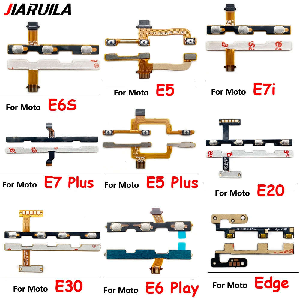 

Power Button Switch & Volume Up / Down On / Off Button Flex Cable For Moto E20 E30 E40 E6s E7i E7 Power E6 Plus E5 Play Go edge