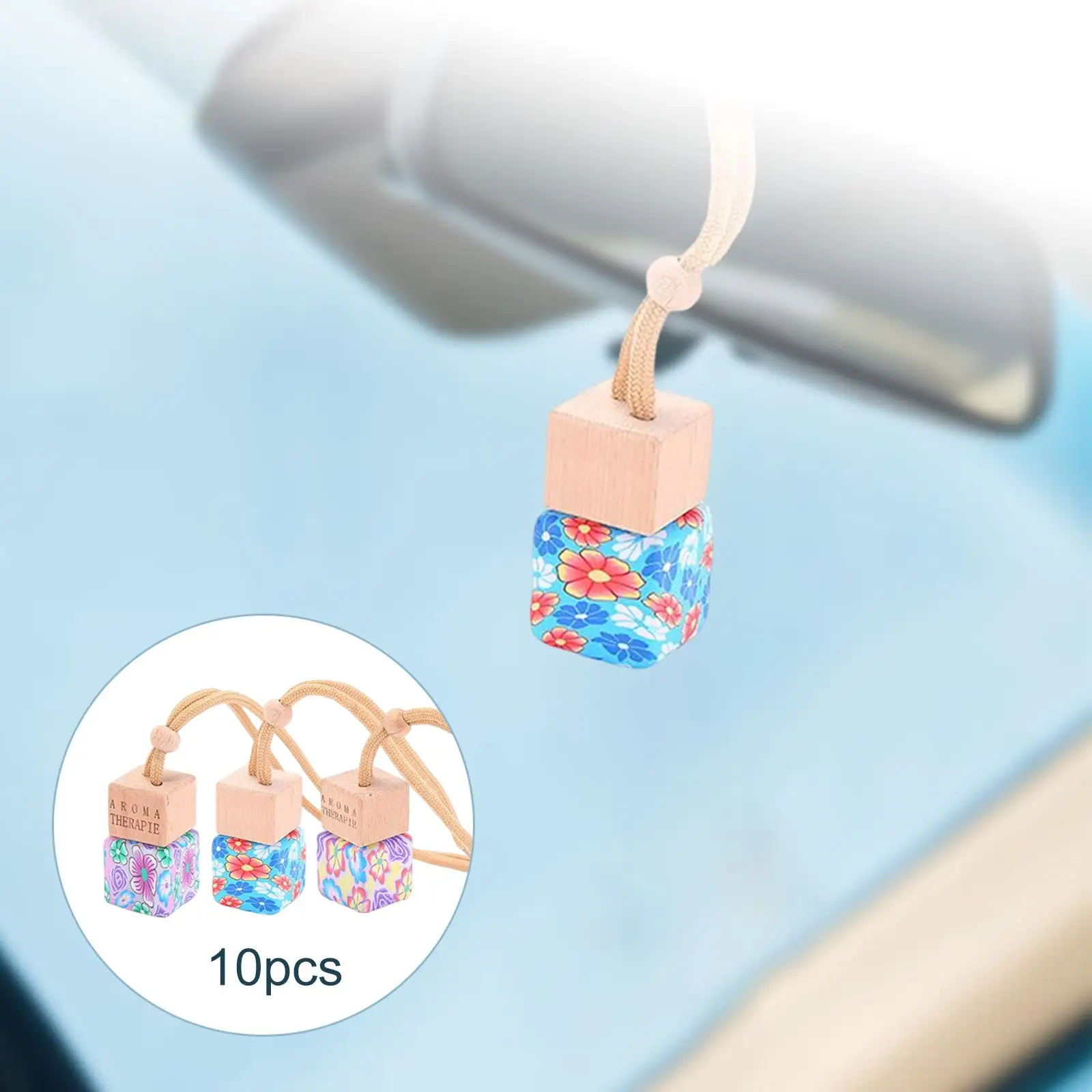 10 Pieces Refillable Car Air Freshener, Bottles Essential Gadget Bottles Pendant Vials for